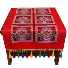 Load image into Gallery viewer, Tibetan-style folk wind tablecloth custom retro long table tea tablecloth Buddha hall decoration for tablecloth Buddha tablecloth