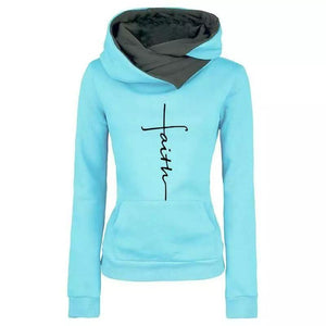 Lapel pattern embroidered hooded personalized sweater bottoming shirt