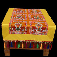 Load image into Gallery viewer, Tibetan-style folk wind tablecloth custom retro long table tea tablecloth Buddha hall decoration for tablecloth Buddha tablecloth