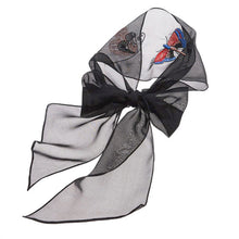 Load image into Gallery viewer, Summer thin embroidery butterfly narrow strip silk scarf women spring and autumn versatile fashion gauze scarf women