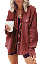 Load image into Gallery viewer, Autumn new coat fashion casual lapel pocket stitching irregular shirt jacket women
