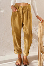 Load image into Gallery viewer, New women&#39;s high waist casual pants solid color loose straight corduroy pants