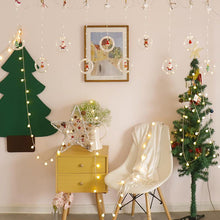 Load image into Gallery viewer, Christmas lights string Santa cartoon curtain lights LED lights room window decoration