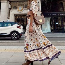 Load image into Gallery viewer, Fall/Winter Fashion Print Boho Long Dress