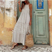Load image into Gallery viewer, Stylish women&#39;s slip crewneck patchwork dress