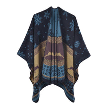 Load image into Gallery viewer, Faux cashmere split shawl stylish thermal scarf Christmas gift double-sided thick shawl