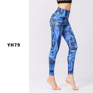 Printed Floral Yoga Pants Tight Exercise Yoga Clothing Slim Fitness Yoga Suit