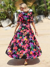 Load image into Gallery viewer, New short-sleeved V-neck pullover irregular beach dress for summer