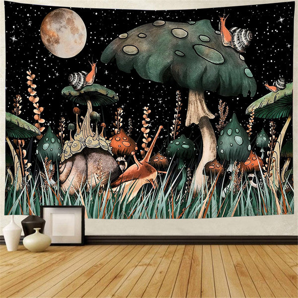 New psychedelic mushroom tapestry dream plant wall tapestry Galaxy space tapestry starry sky tapestry wall hanging