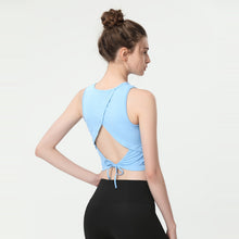 Load image into Gallery viewer, Sports vest women&#39;s fashion yoga beauty back blouse leisure fitness running shock vest