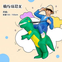 Load image into Gallery viewer, Halloween children&#39;s costume dinosaur inflatable clothes adult kids dinosaur clothes mounts Tyrannosaurus Christmas