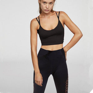 Ombre Seamless Breathable Yoga Sets Women Sportswear Cross Bra & Leggings Tight Fitness Sports Suit Yoga Set Tracksuit for Women