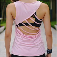 Load image into Gallery viewer, Professional Yoga Top Vest Sleeveless Sport Shirt Women Running Gym Shirt Women Sport Jerseys Fitness Yoga Shirt Tank Top