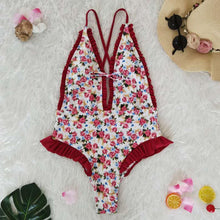 Load image into Gallery viewer, Sweet Print Floral Ins Style One Piece Swimsuit