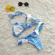 Load image into Gallery viewer, Pleated Ruffled Straps Sexy Sweet Bikini