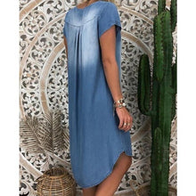 Load image into Gallery viewer, Summer Women&#39;s Baggy Tunic Dress Denim Shirt