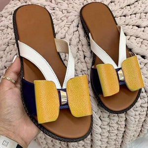 Summer Women Slippers Cute Butterfly-Knot Casual Sandals Lady Slides Zapatillas Mujer Flats Slip-On Women Shoes for Women 2021