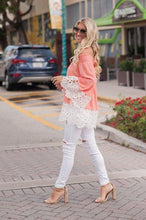 Load image into Gallery viewer, Off Shoulder Lace Splice Long Sleeve Tops Blouse