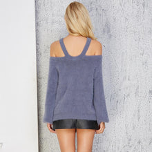 Load image into Gallery viewer, Winter Sexy Off The Shoulder Solid Color Knit Sweater