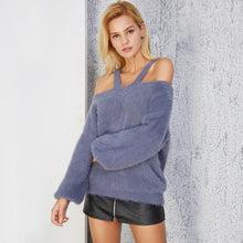 Load image into Gallery viewer, Winter Sexy Off The Shoulder Solid Color Knit Sweater