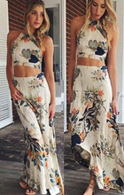 Load image into Gallery viewer, Print Sleeveless Tops Maxi Skirt Two Pieces Set