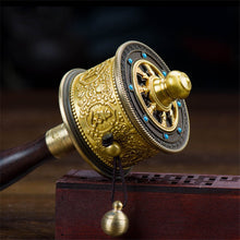 Load image into Gallery viewer, Tibetan Special Crafts Wholesale Hand-cranked Prayer Wheel Buddhist Talisman Ornaments Pure Copper Prayer Wheel