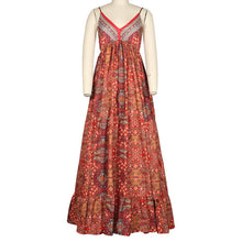 Load image into Gallery viewer, Woman&#39;s Boho Dress V-Neck Sleeveless Spaghetti Strap Long Dress