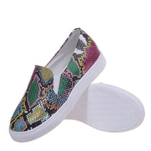 Load image into Gallery viewer, Women Casual  Snake Printing Women Vulcanized Flats Sneakers Shoes