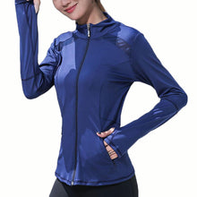 Load image into Gallery viewer, Women Sportswear Yoga Jacket Long Sleeve Quick-drying Fashion Mesh Stitching Fitness Clothes