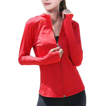 Load image into Gallery viewer, Women Sportswear Yoga Jacket Long Sleeve Quick-drying Fashion Mesh Stitching Fitness Clothes