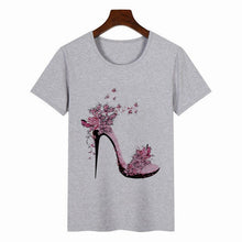 Load image into Gallery viewer, Women&#39;s Colorful Butterfly Print Short Sleeve T-shirt