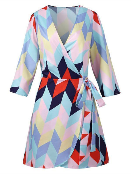 Women's Holiday Loose Print Dress