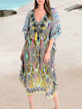 Load image into Gallery viewer, New Printed Bikini Cover Up Women  Summer Beach Tunic Dress Beachwear