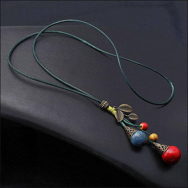 Sweater Chain Long Ceramic Jewelry Necklace