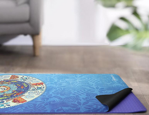 Foldable Machine Washable Lightweight Portable Yoga Mat Sweat-absorbent Non-slip Suede Natural Rubber Printed Yoga Mat Towel