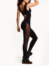 Load image into Gallery viewer, Black Gauze Yoga Close-fitting Jumpsuit
