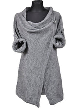 Load image into Gallery viewer, Women s Acrylic Soft Knit Long Sleeve One-Button Wrap Cardigan