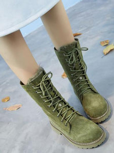 Fashion Solid Plush Soft Snow Boots