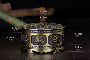 All-metal cloisonne enamel Tibetan incense burner