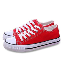 Load image into Gallery viewer, Big Size Canvas Candy Color Lace Up Casual Shoes