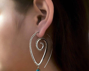 Exaggerated Retro Style Boho Hippy Spiral Earrings