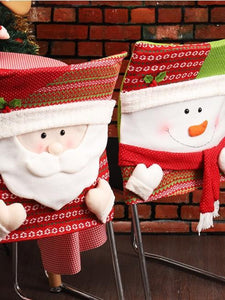 Snowman Santa Claus Home Christmas Chair Decoration