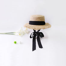 Load image into Gallery viewer, Handmade Weave Raffia Sun Hats For Women Summer Women Outdoors Sunshade Straw Hat Beach Hat Foldable Hat