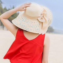 Load image into Gallery viewer, Large Brim Dots Floppy Hat Sun Hat Beach Women Hat Foldable Summer UV Protect Travel Casual Hat Female