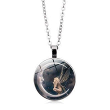 Load image into Gallery viewer, Moon Angel time necklace retro alloy pendant necklace sweater chain ornaments