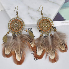 Load image into Gallery viewer, Bohemia Feather Tassels Earrings Accessories
